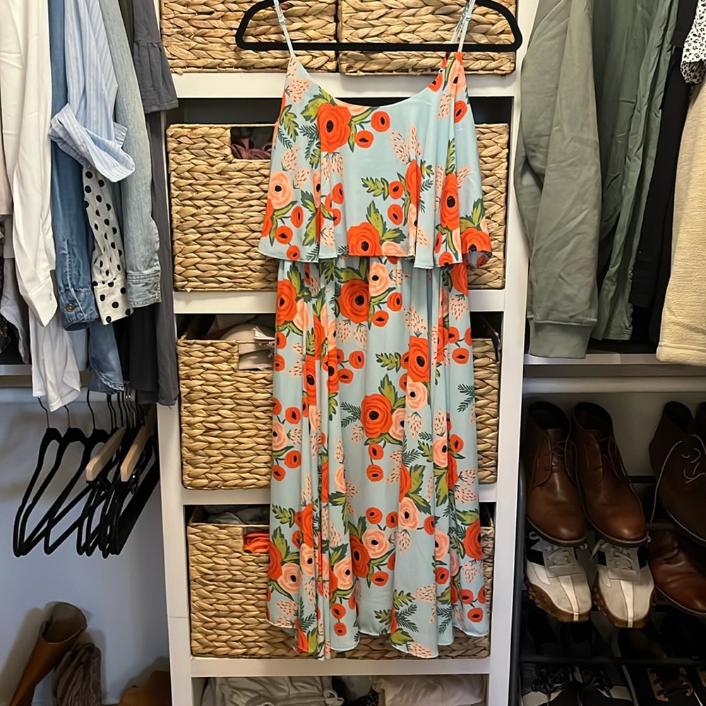Anthropology/ Paper Crown and Rifle Paper Co. floral dress
